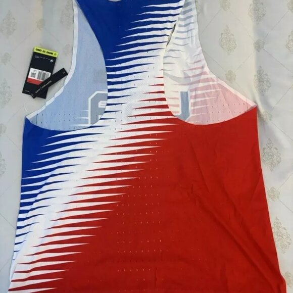 Team USA 2020 Olympics Nike Aeroswift Pro Elite Singlet Size M &L CV0403-657 NEW - Picture 2 of 6